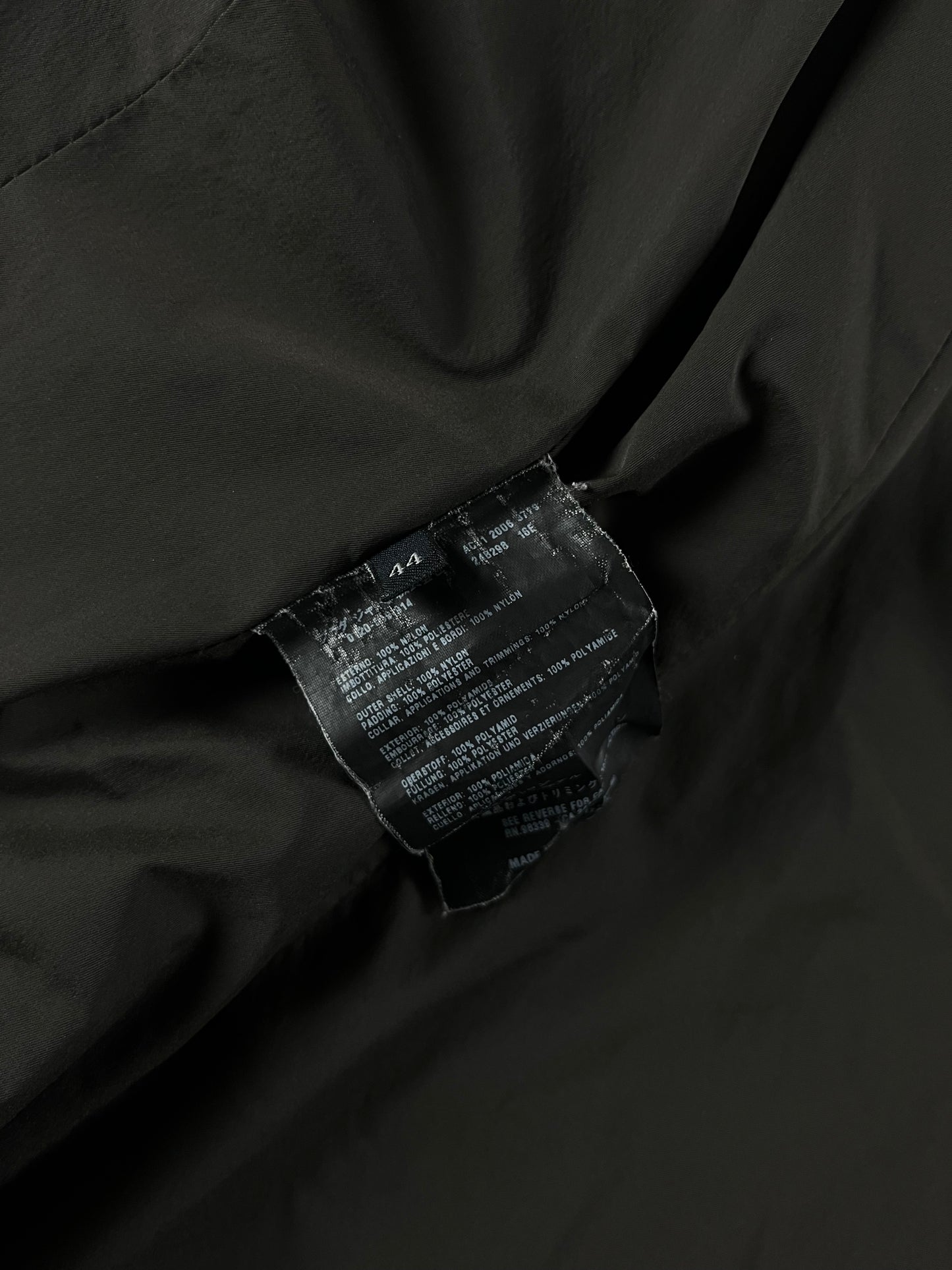 Prada Textured Plissé Nylon Belt Jacket SS 2006 - S