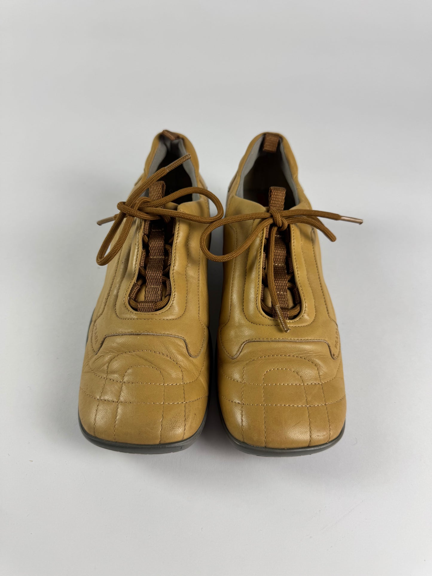 Prada Sport Camel Textured Leather SS 2000 - 37,5 IT/38,5 EU