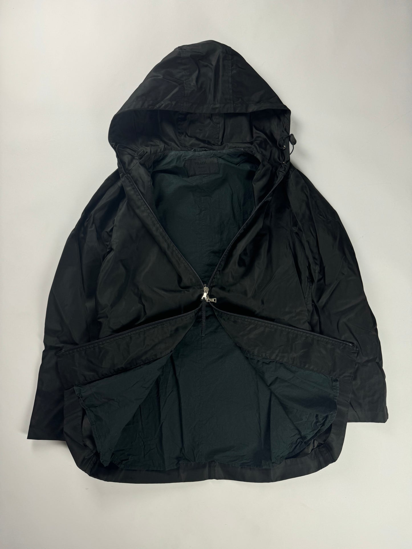 Prada Blackout Double Zip Windbreaker Jacket 2000s - S
