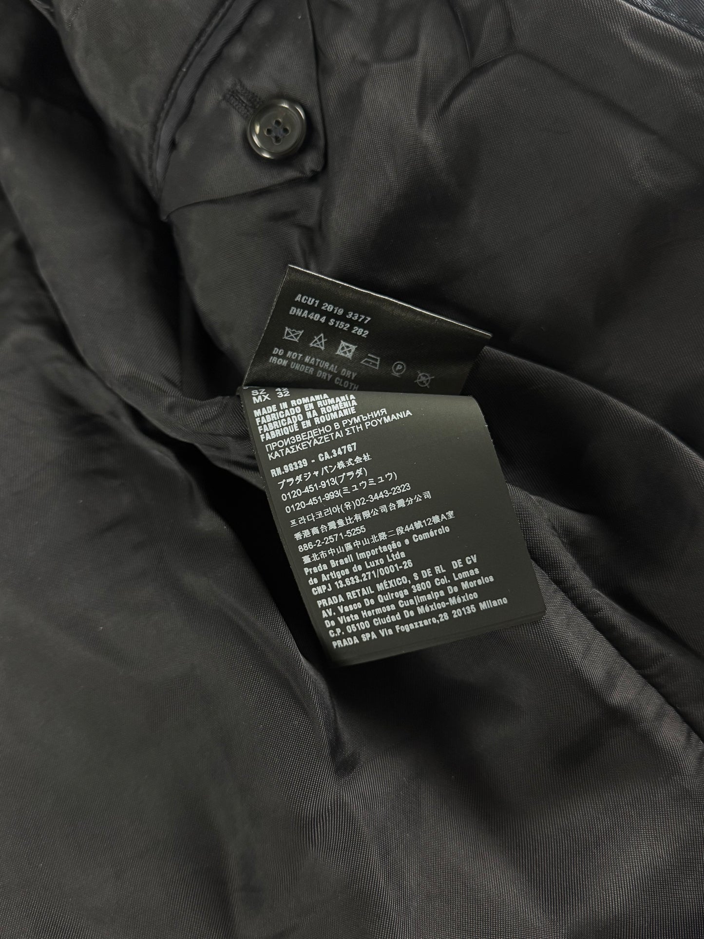 Prada Navy Double Zip Officer Minimalist Trucker Jacket SS 2019 - S