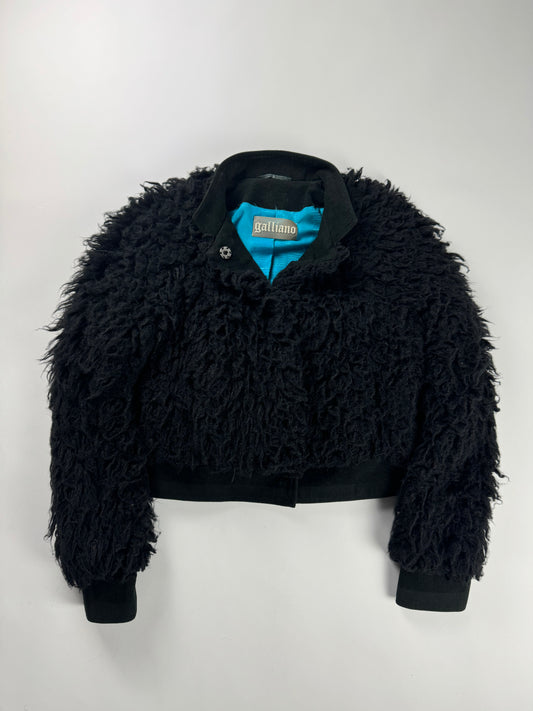 John Galliano Midnight Bloom Faux Fur Jacket 2010s - S