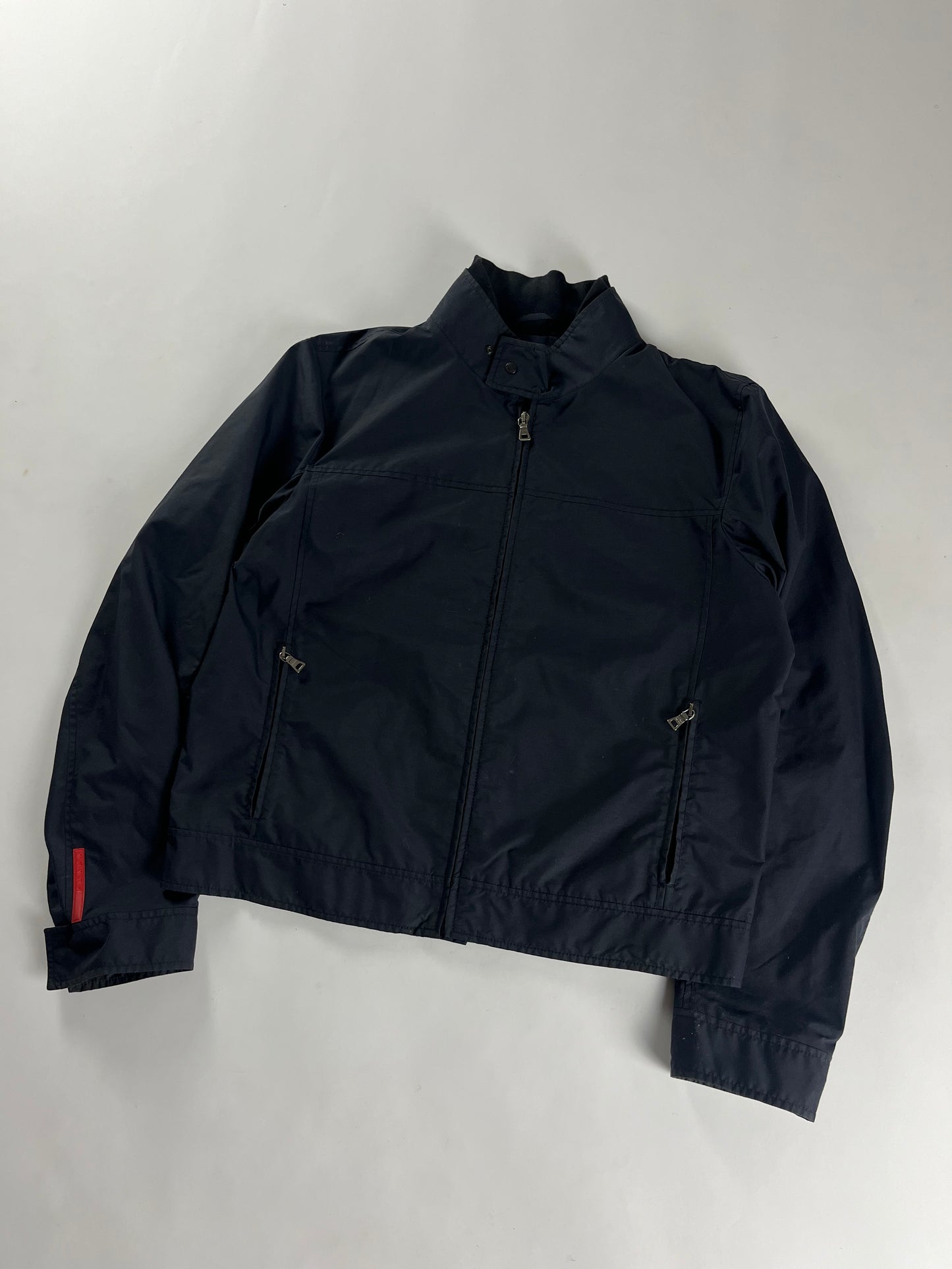 Prada Linea Rossa Marine Nylon Tech Moto Jacket FW 2006 - XL