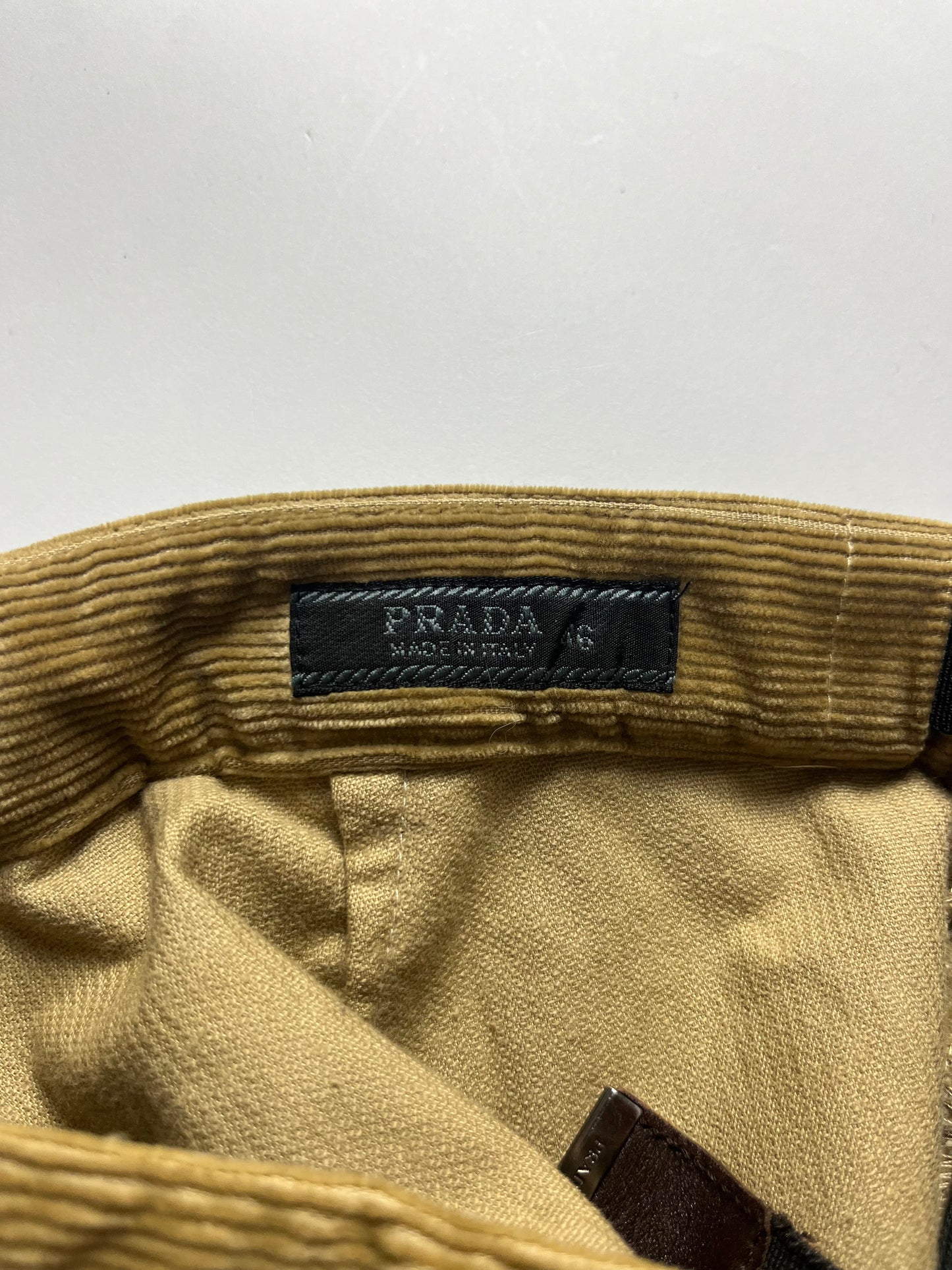 Prada Camel Corduroy Strapped Pants FW 1999 - S