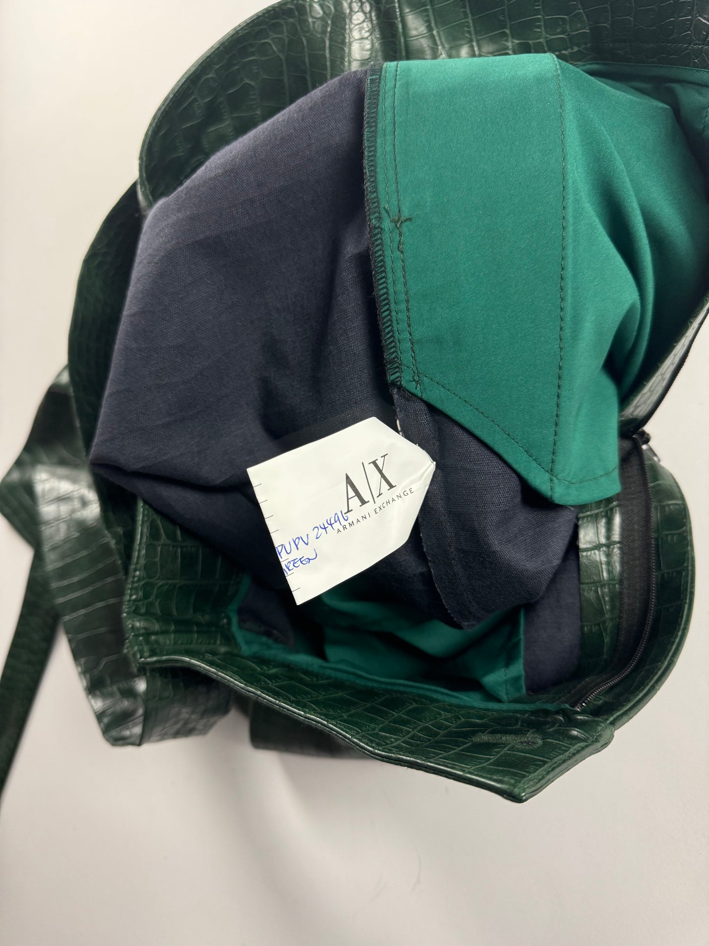 Armani Exchange Sample Crocodile Effect Belted Pants FW 2022 - S