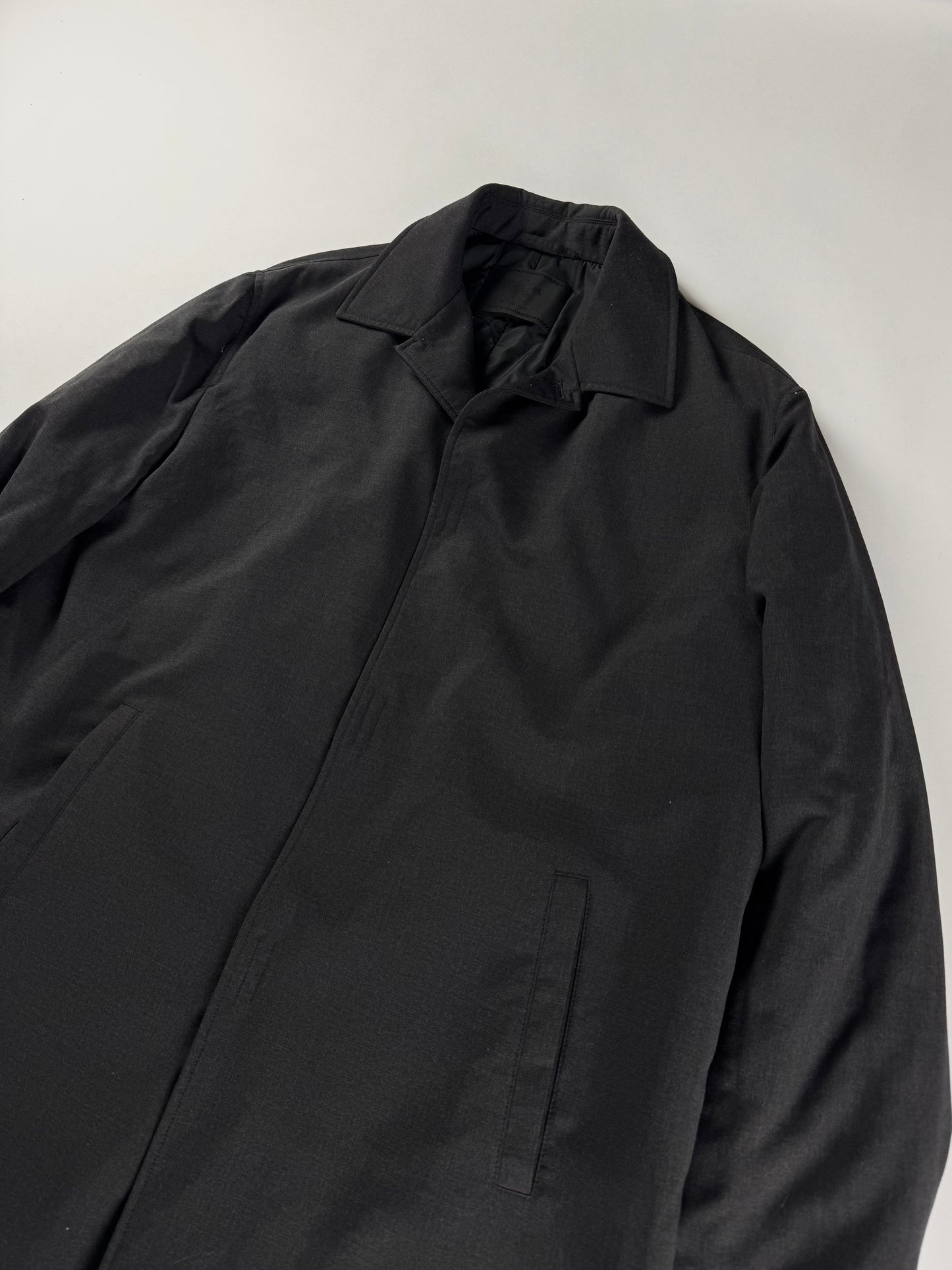 Prada Dark Grey Minimalist Strapped Coat FW 1998 - M