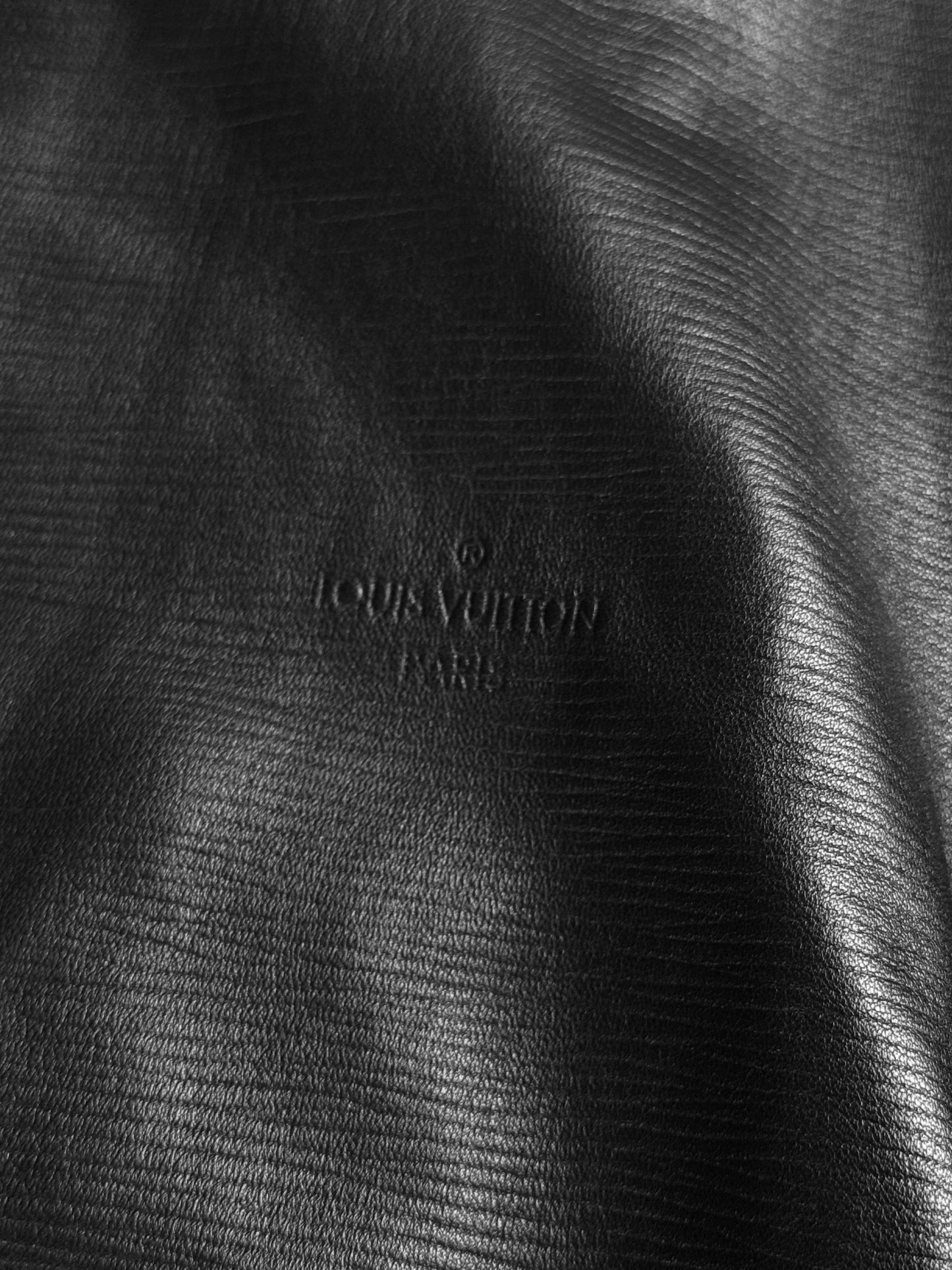 Louis Vuitton Sample Black Wool Sleeves Epi Leather Bomber Jacket Pre Fall 2013 - M