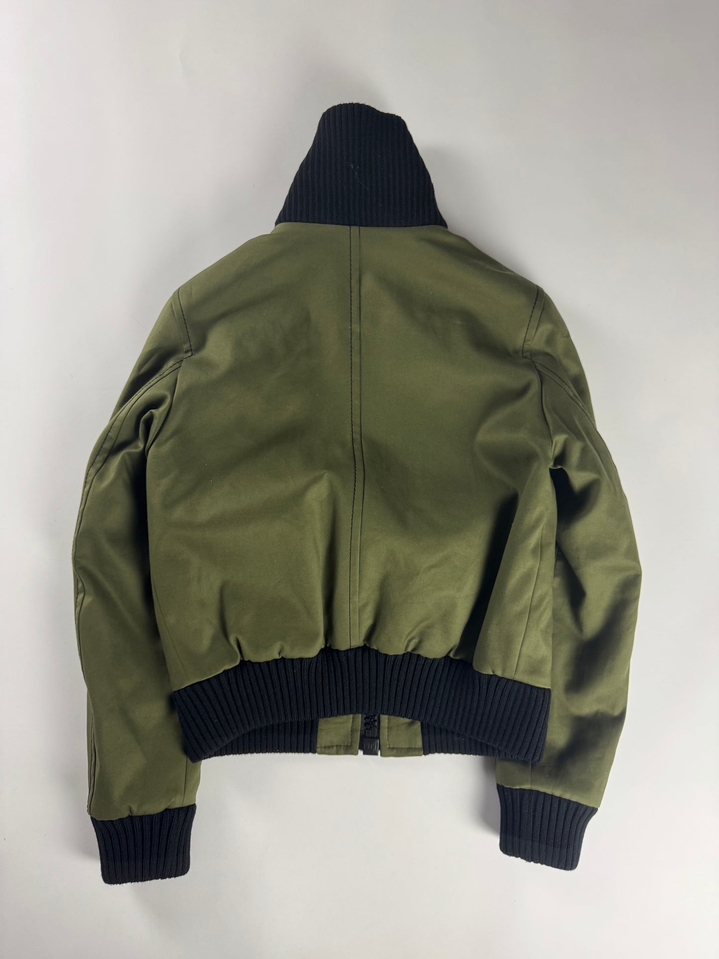 Lanvin Sample Oversize Zipper Green Bomber Jacket FW 2022 - S
