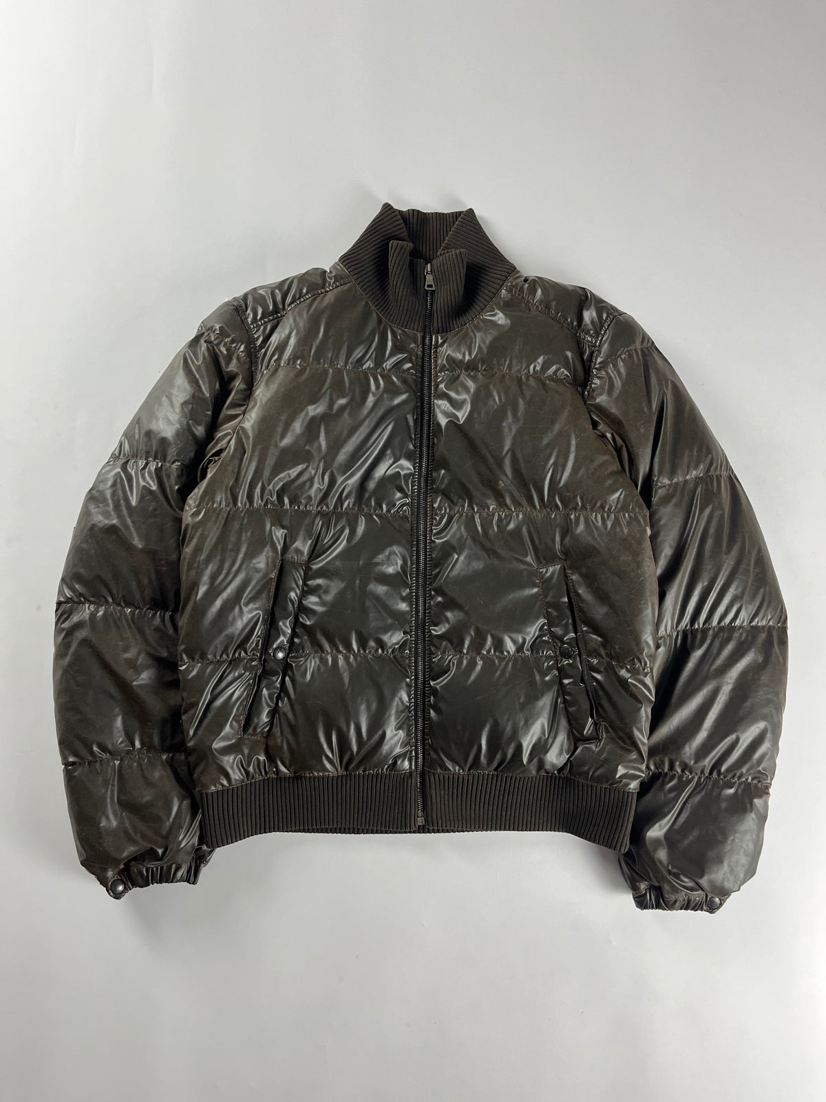 Prada Old Rust Nylon Treatment Puffer Jacket FW 2006 - M