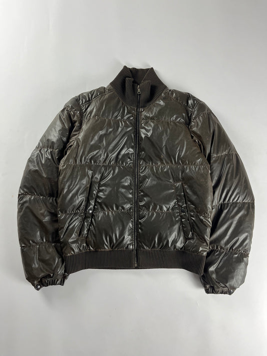 Prada Old Rust Nylon Treatment Puffer Jacket FW 2006 - M