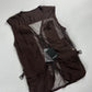 Yves Saint Laurent Tom Ford Brown Silk Cargo Vest SS 2002 - S