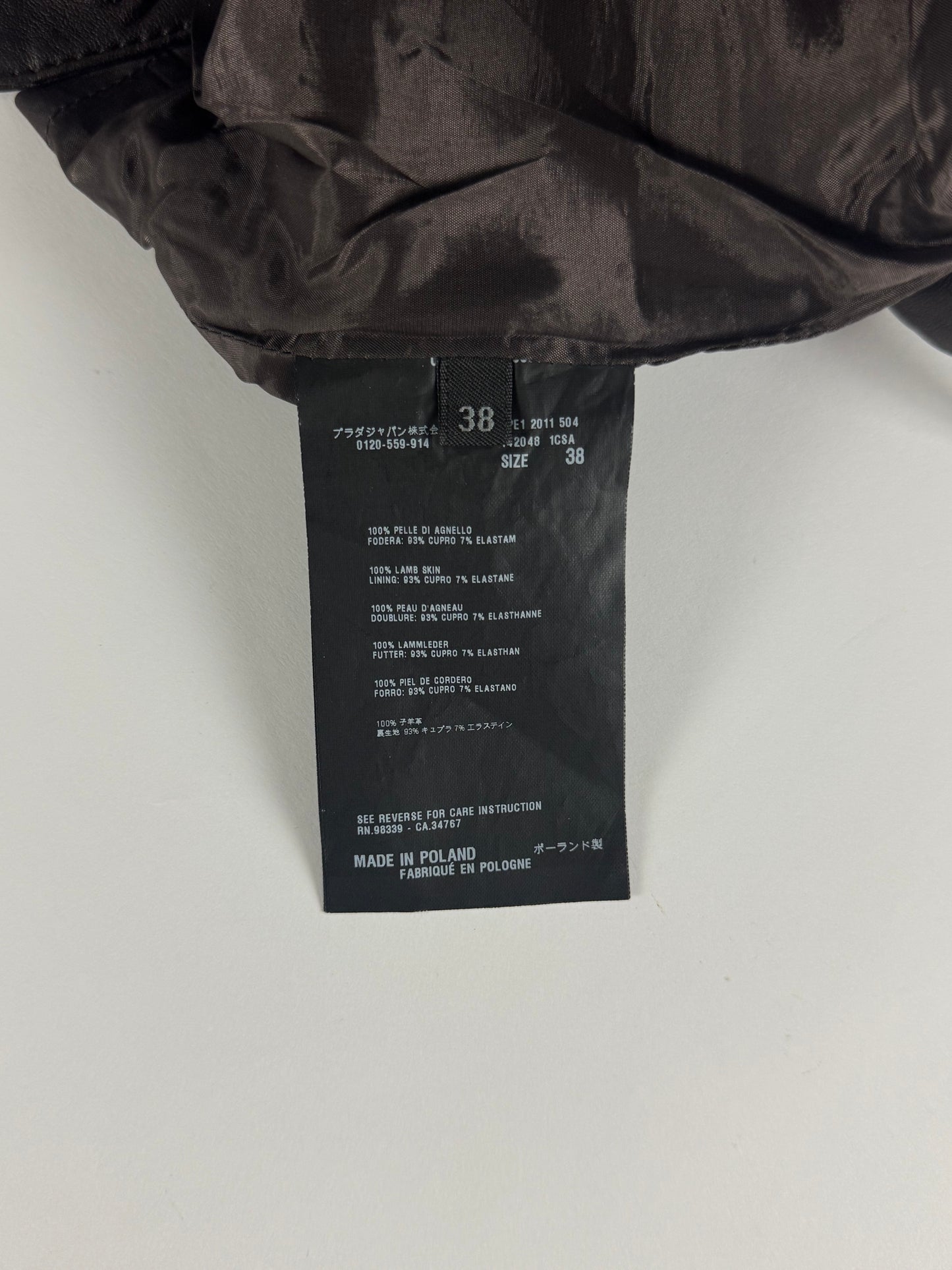 Prada Milano Premium Lamb Leather Skinny Pants FW 2011 - XS