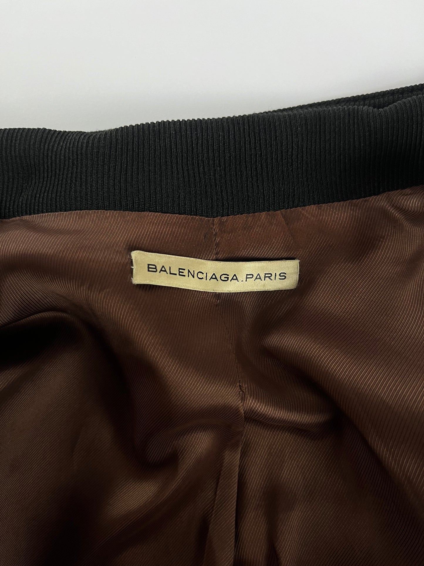Balenciaga Brown Leather Bomber Jacket SS 2008 - M
