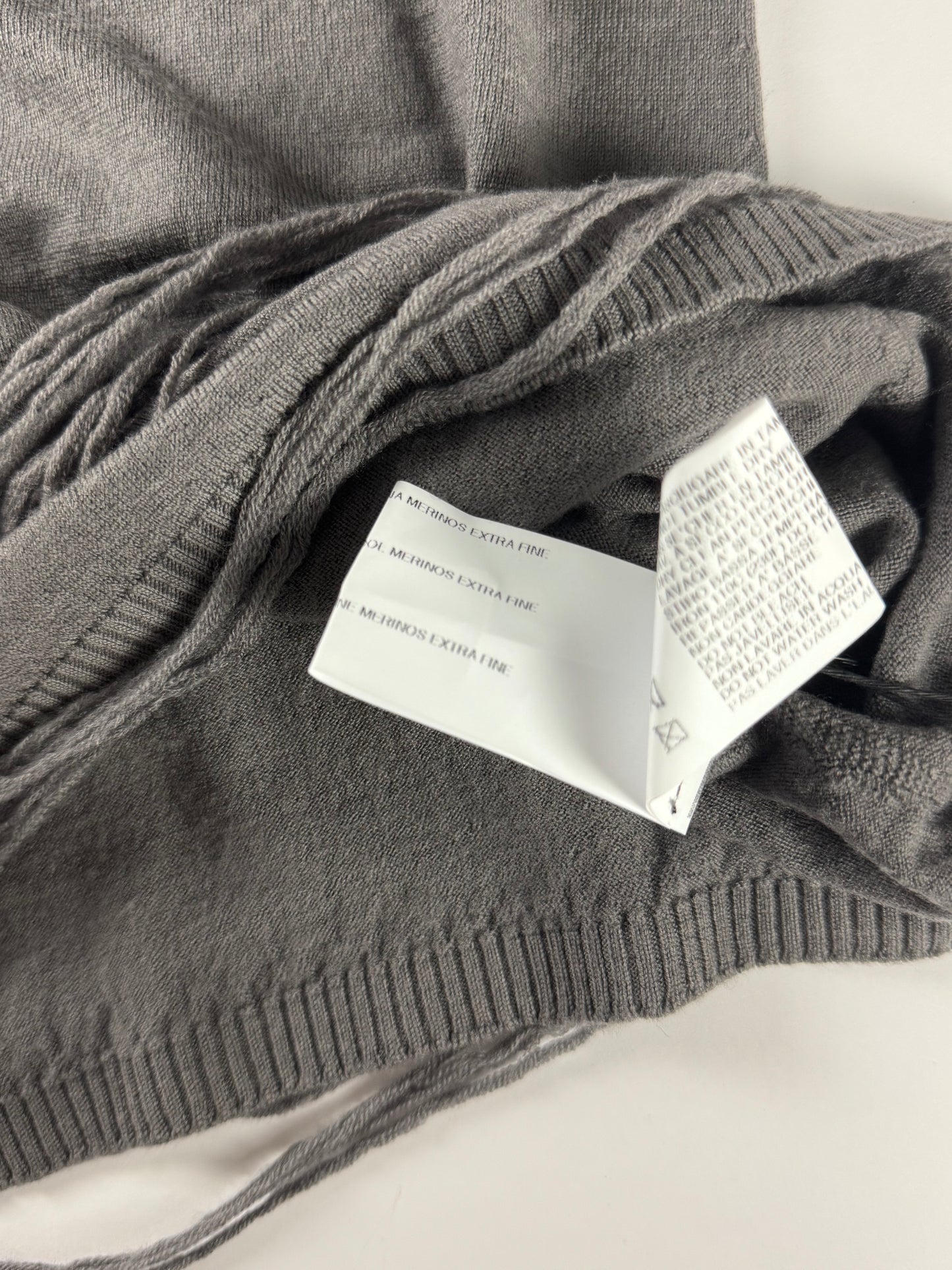Rick Owens Dust Grey Short Fringes Vest Top 2000s - S