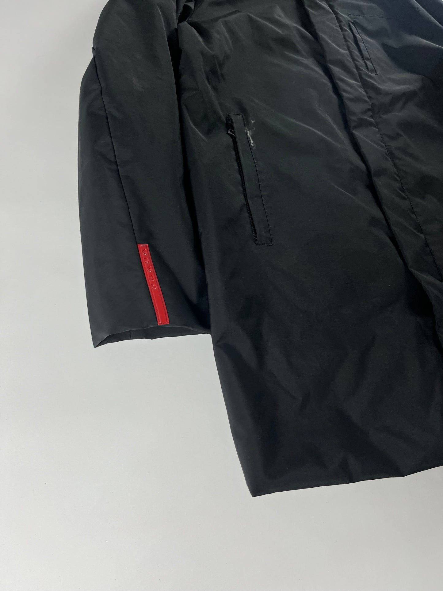 Prada Black Nylon Technical Parka Jacket FW 1999 - L