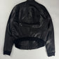Rick Owens Black Shadow Leather Bomber Jacket 2010s - XL