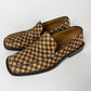 Louis Vuitton "Damier Sauvage" Printed Calfskin Ponyhair Square Toe Loafers FW 1999 - 44 EU