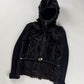 Prada Hooded Kid Fur Balaclava Wool Belted Jacket FW 1999 - S