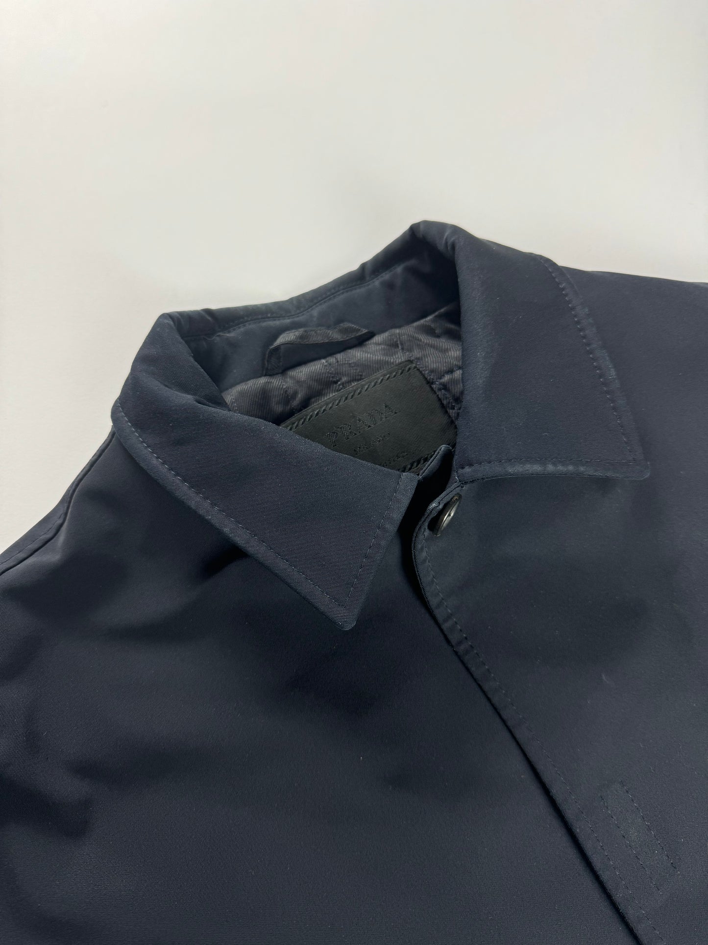 Prada Inside Quilted Marine Nylon Overcoat FW 1998 - XL