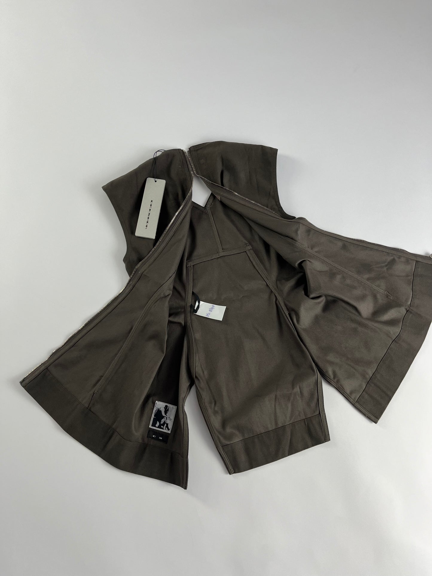Rick Owens Sample DRKSHDW Zipper Mini Tunic Dress FW 2015 - XS