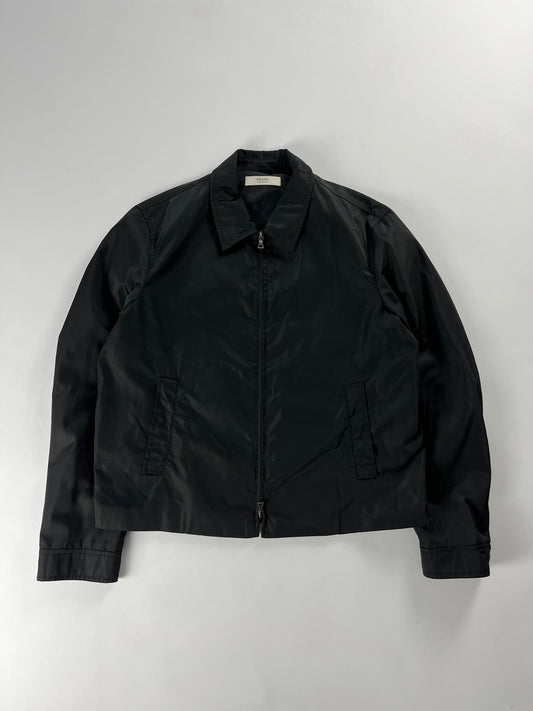 Prada Monochrome Midnight Minimalist Double Zip Jacket 2000s - L