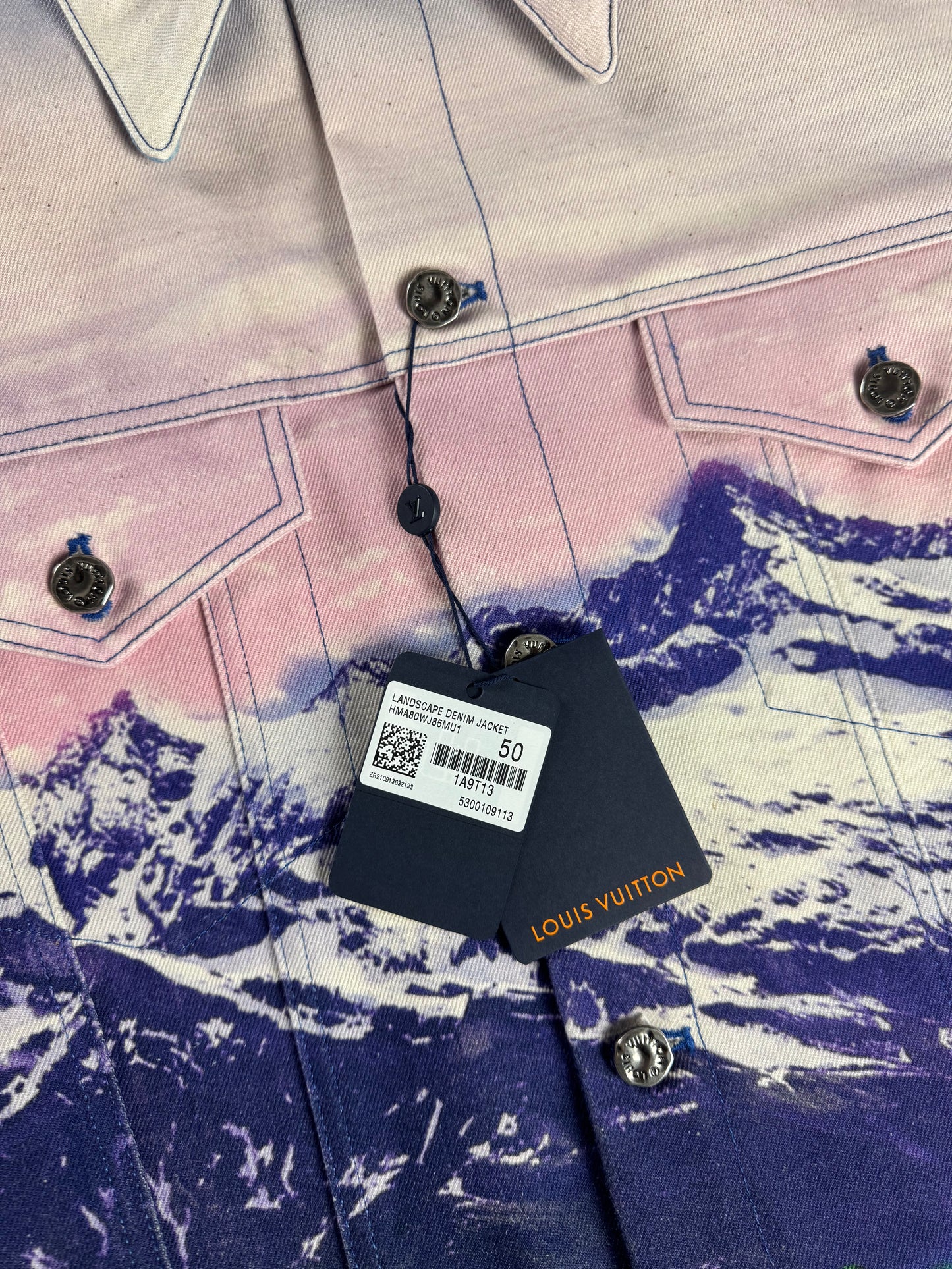 Louis Vuitton Virgil Abloh Landscape Denim Trucker Jacket SS 2022 - L