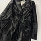 Givenchy Black Ponyhair Calf Hair Double Breasted Flared Midi Coat 2010s - S