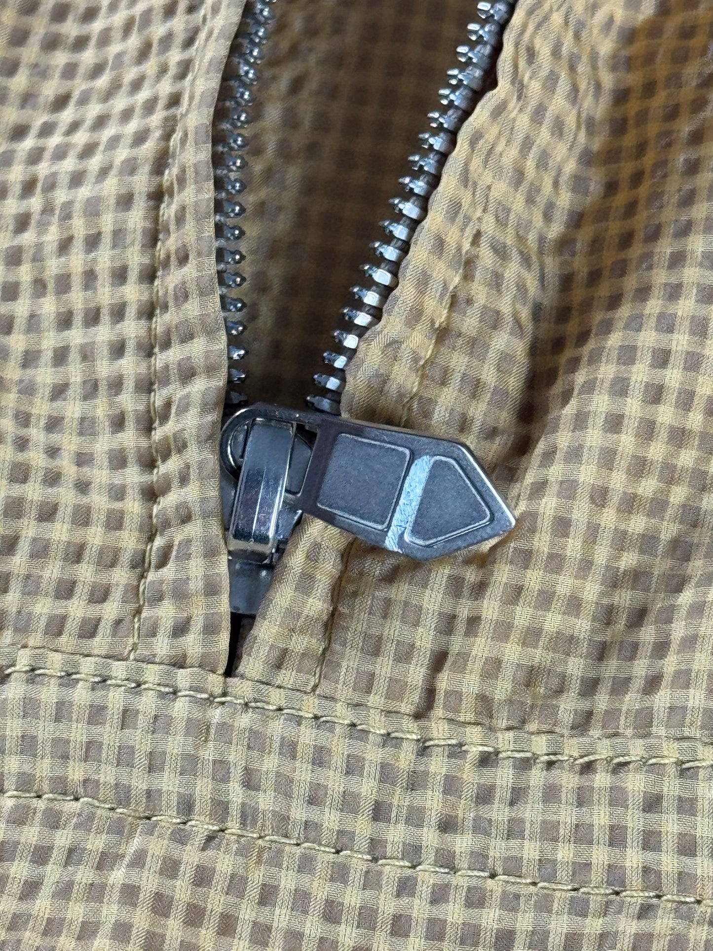 Hermès Sample Front Pocket Soft Textured Sand Turtleneck Half Zip Jacket SS 2020 - M