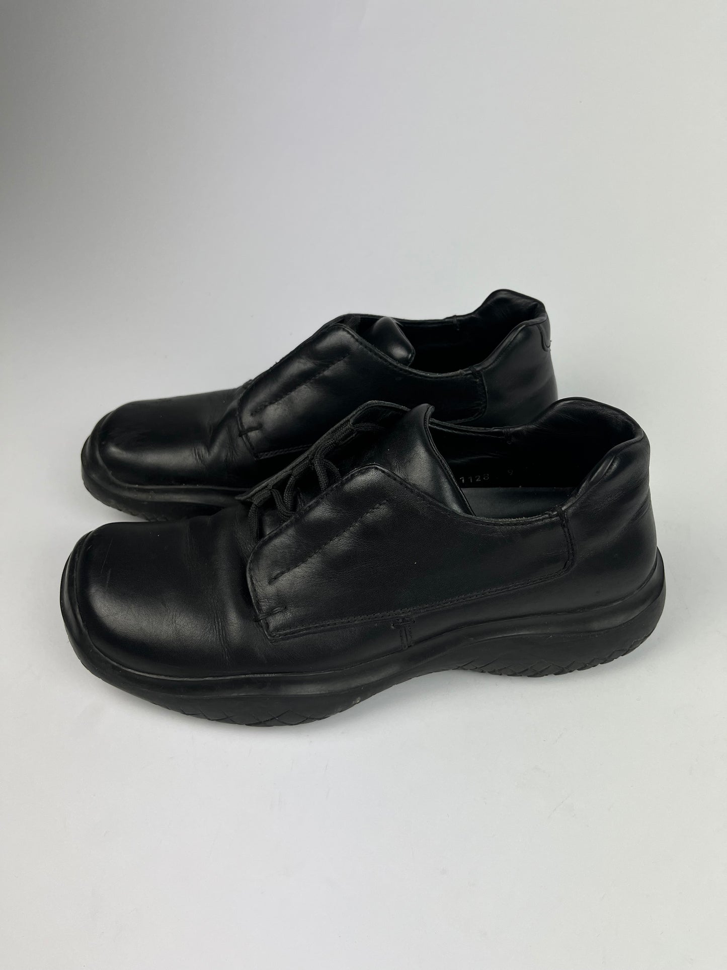 Prada Linea Rossa Black Leather Trainers FW 1999 - 44 EU