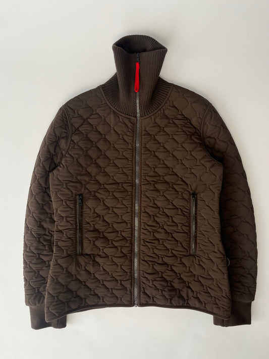 Prada Sport Brown Quilted Zipper Jacket FW 2001 - L