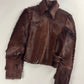 Louis Vuitton Sample Artisanal Fur Suture Spine Line Double Waist Belt Jacket - XS