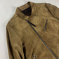 Prada Brushed Camel Suede Leather Perfecto Biker Jacket SS 2000 - M