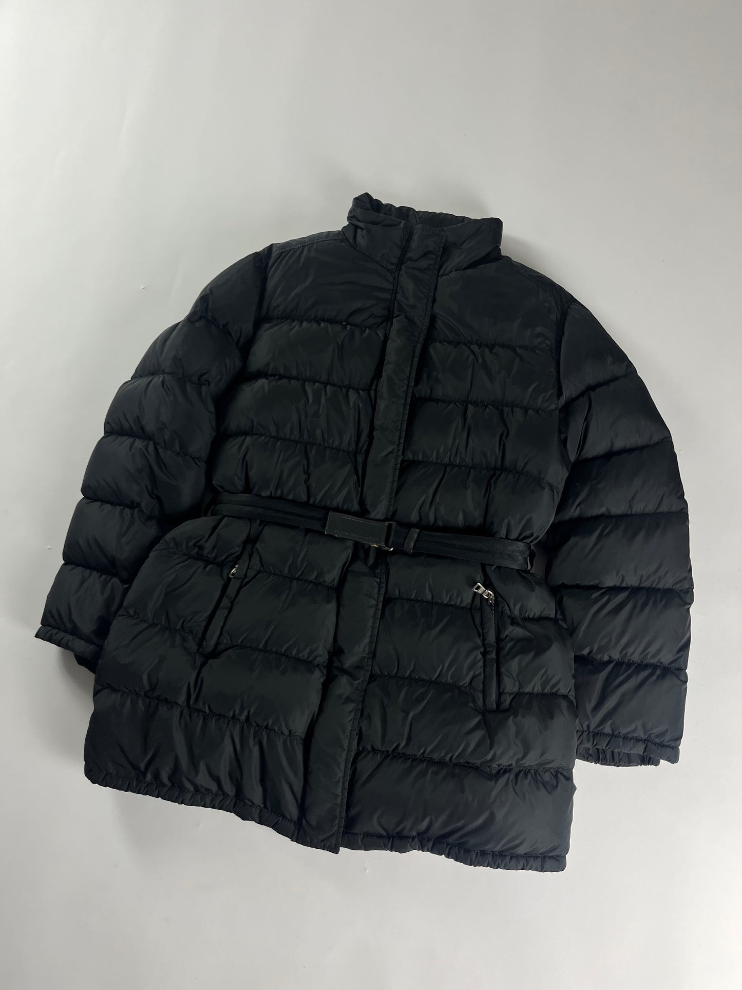 Prada Belted Long Puffer Jacket FW 1999 - M