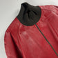 Prada Premium Red Leather Bomber Jacket FW 2000 - M