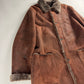 Prada Vulcan Brown Premium Inside Sheep Fur Long Shearling Leather Coat FW 2003 - L