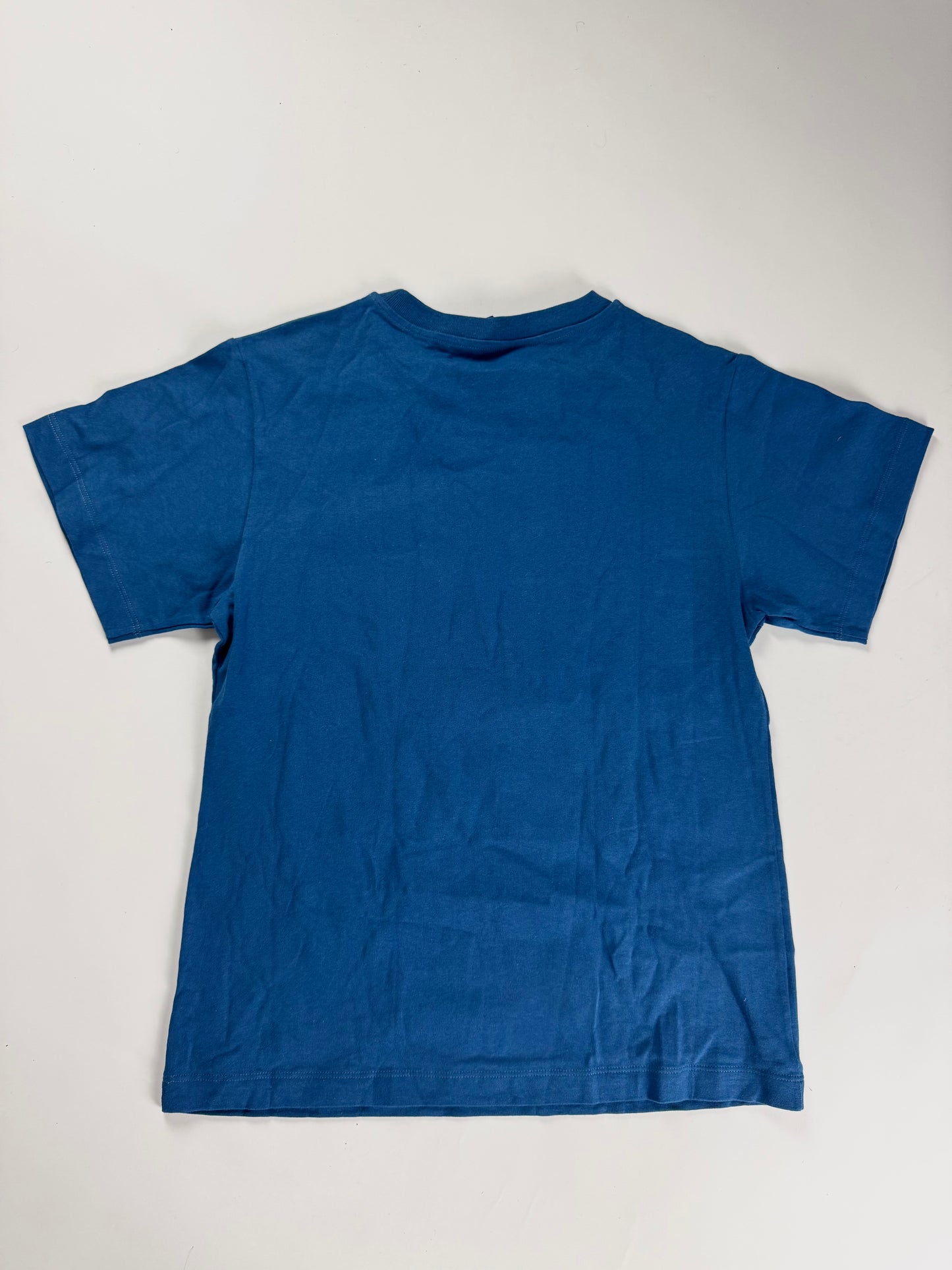 Louis Vuitton Sample Royal Blue Cotton Attached Silver Chain Neckline Detail Tee Shirt 2010s - M