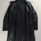 Prada Pure Black Buttoned Minimalist Leather Long Coat FW 2001 - L