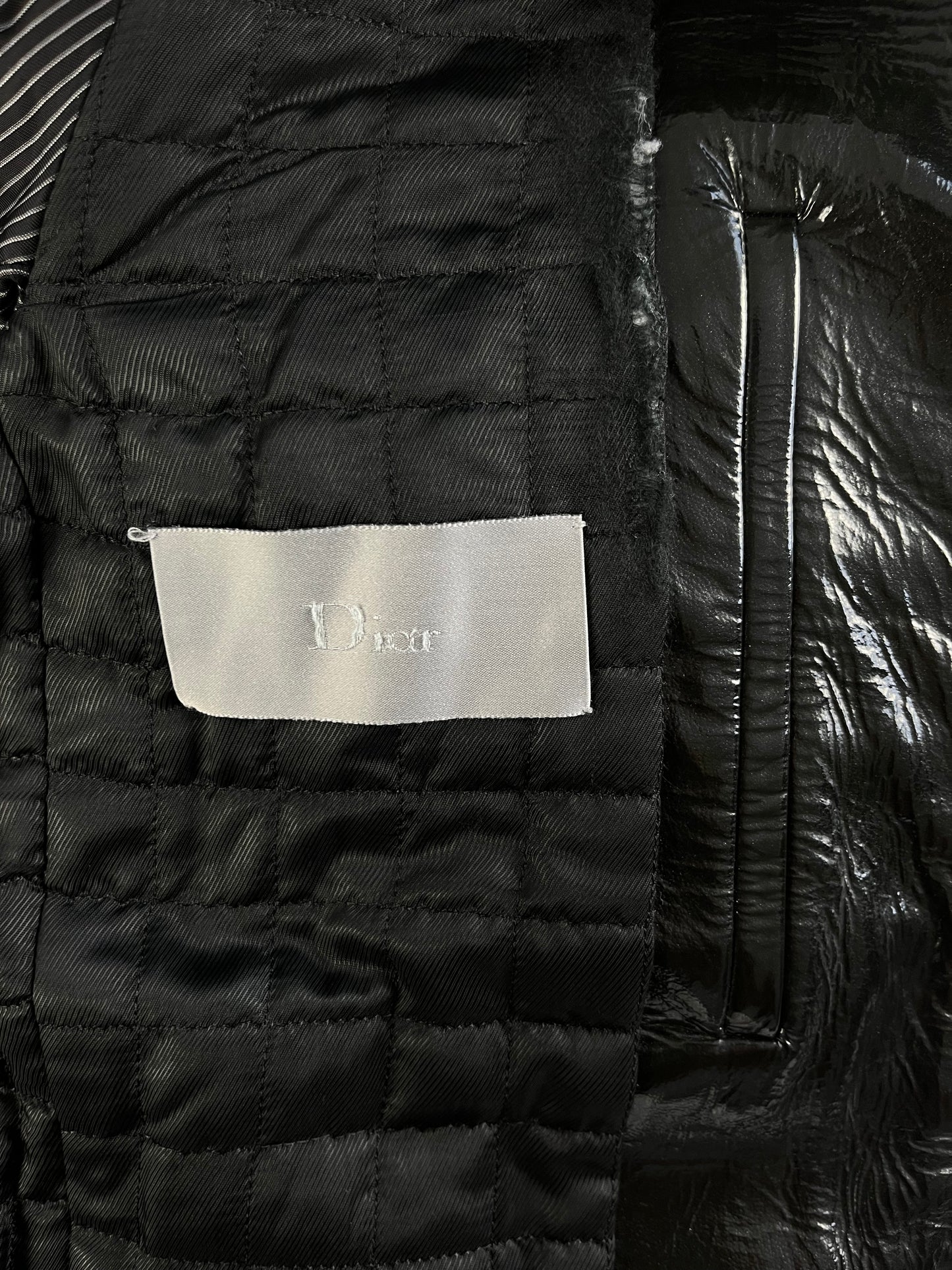 Dior Homme Napoleon Military Bright Dark Leather Jacket FW 2008 - M