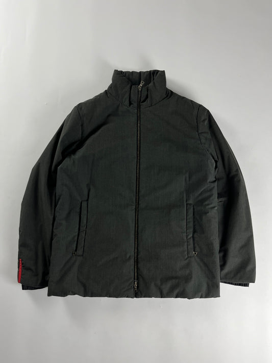 Prada Linea Rossa Smoke Grey Double Zip Jacket 2000s - M