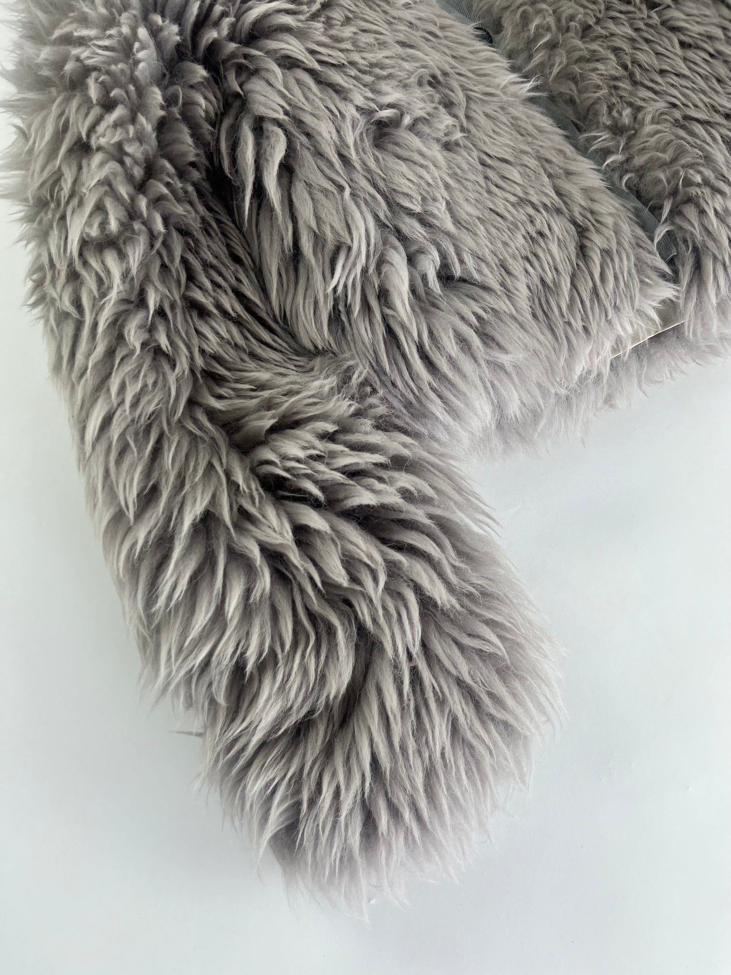 Louis Vuitton Sample Light Grey Fur Crop Jacket FW 2015 - S