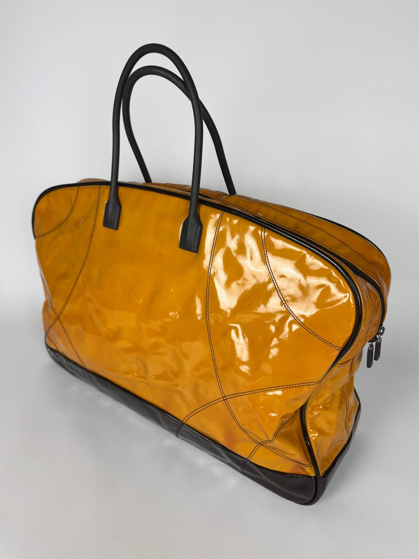 Miu Miu Bowling Oversize Patent Leather Bag 2000s - OS