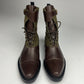 Miu Miu Brown Leather Combat Boots - 37 IT/38 EU