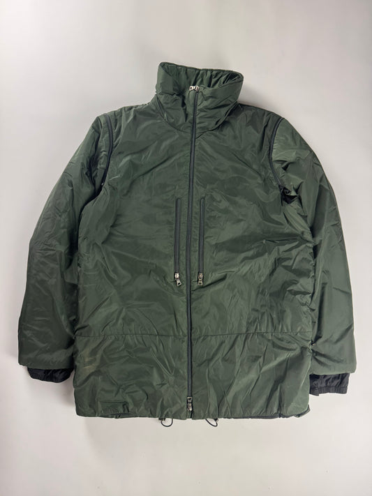 Prada Linea Rossa Convertible Arm Khaki Nylon Technical Jacket FW 1999 - XL