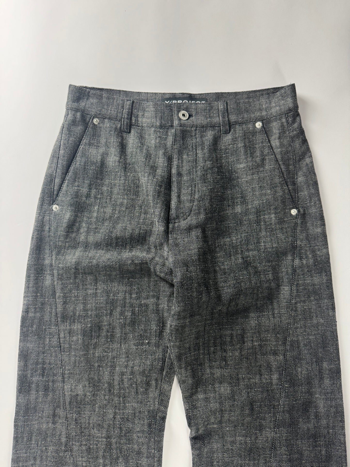 Y/Project Sample Grey Blended Fabric Pants SS 2015 - S