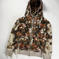 Bottega Veneta Baroque Tapestry Print Leopard Lined Hood Quilted Sleeves Zip Hoodie SS 2016 - S