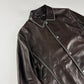 Louis Vuitton Dark Brown Light Leather Trucker Buttoned Jacket 2000s - L