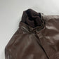 Givenchy Brown Leather Removable Collar Bomber Jacket FW 2006 - L