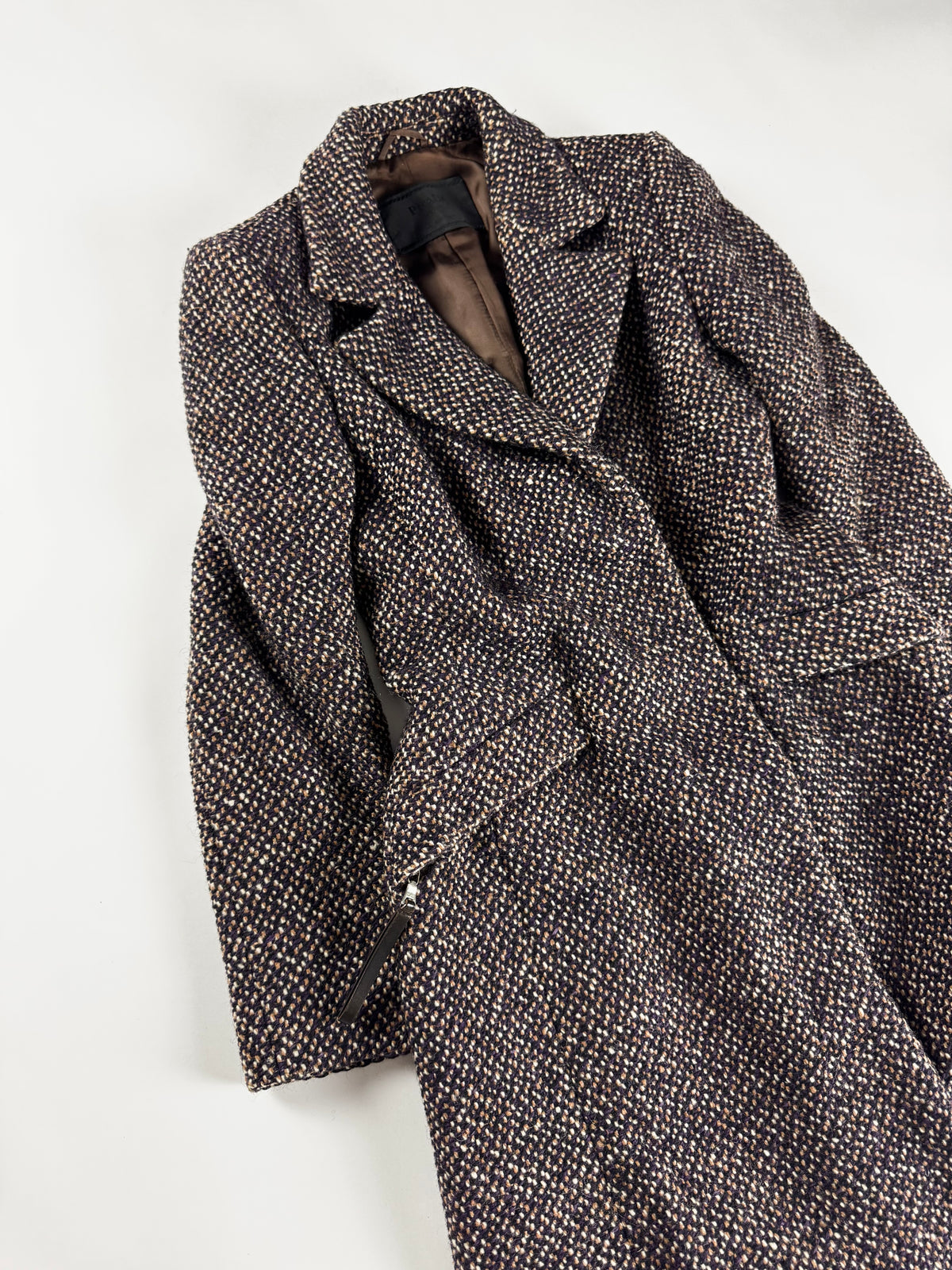 Prada Tweed Tailored Long Coat FW 2000 - XS