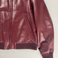 Prada Backside Triangle Logo Reversible Soft Bordeaux Leather Bomber Jacket FW 2017 - M