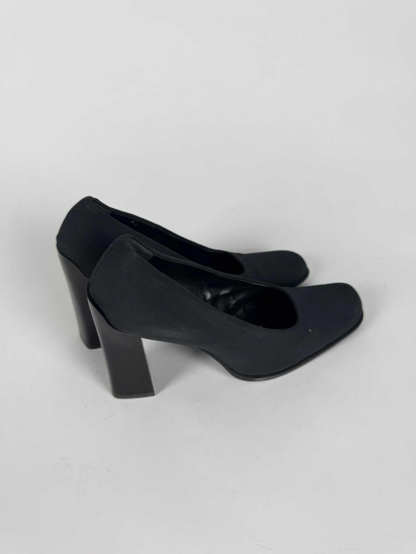Prada Black Mary Jane Square Toe Pumps FW 1998 - 37,5 IT/38 EU
