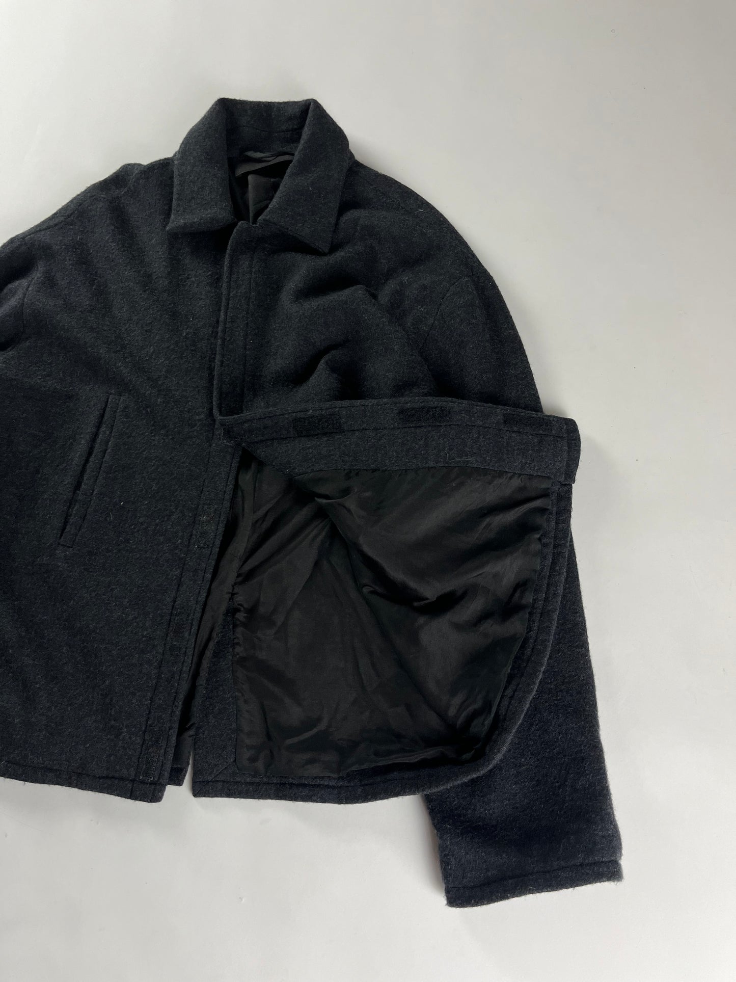 Prada Brushed Wool Strap Minimalist Strapped Jacket FW 1998 - S